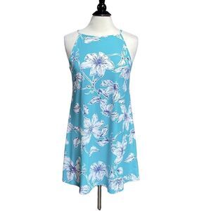Aryeh Floral Sleeveless Halter Dress Size Medium